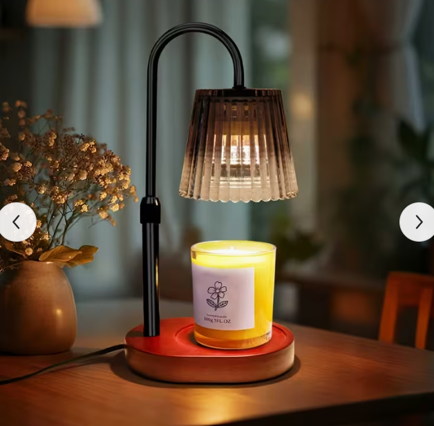 Aoibox Candle Warmer Lamp with Timer - Dimmable Electric Wickless Candle Warmer Light, Height Adjustable