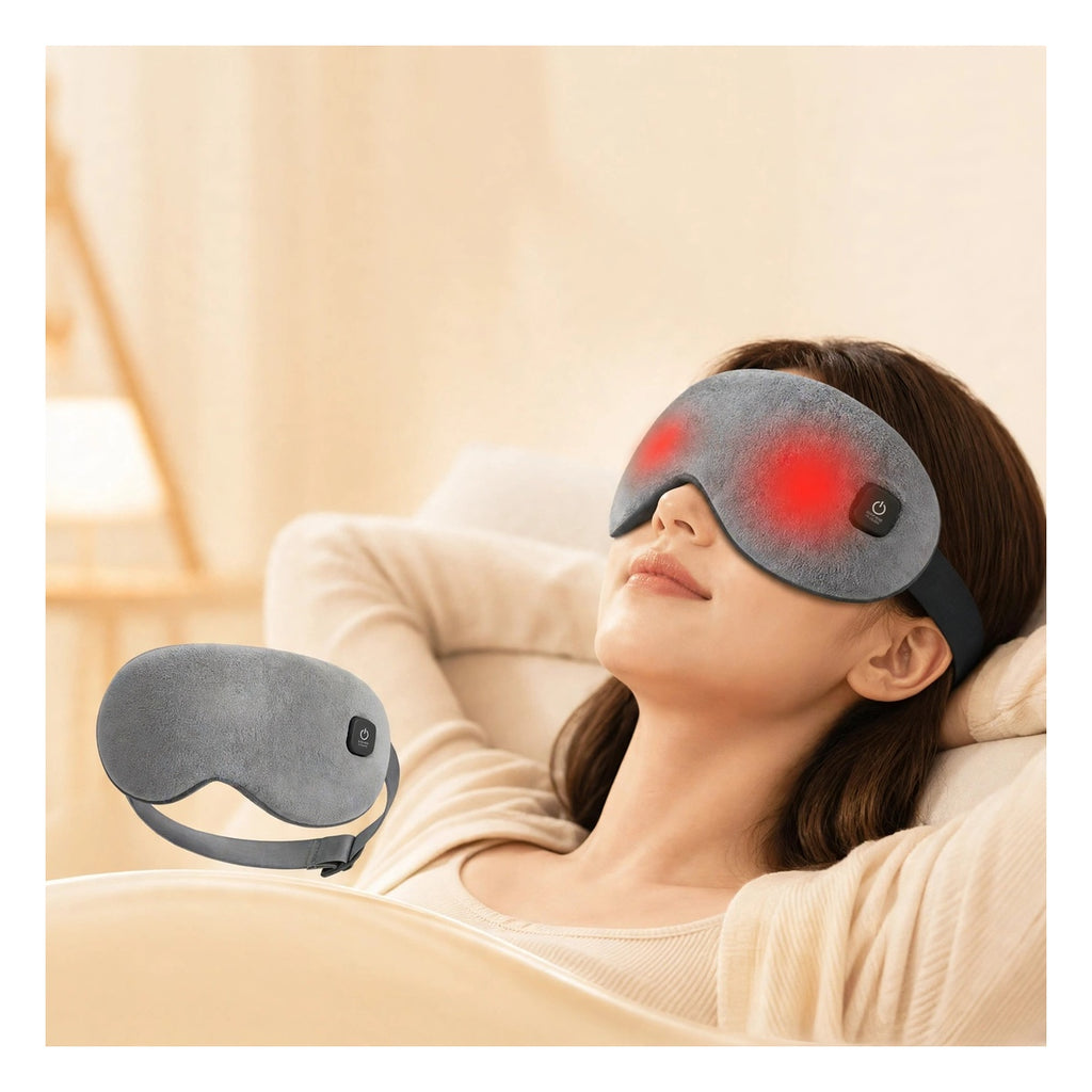 Heated Sleep Mask - Cordless Eye Mask - 3 Heat Levels - 1000mAh - Eye Relaxation