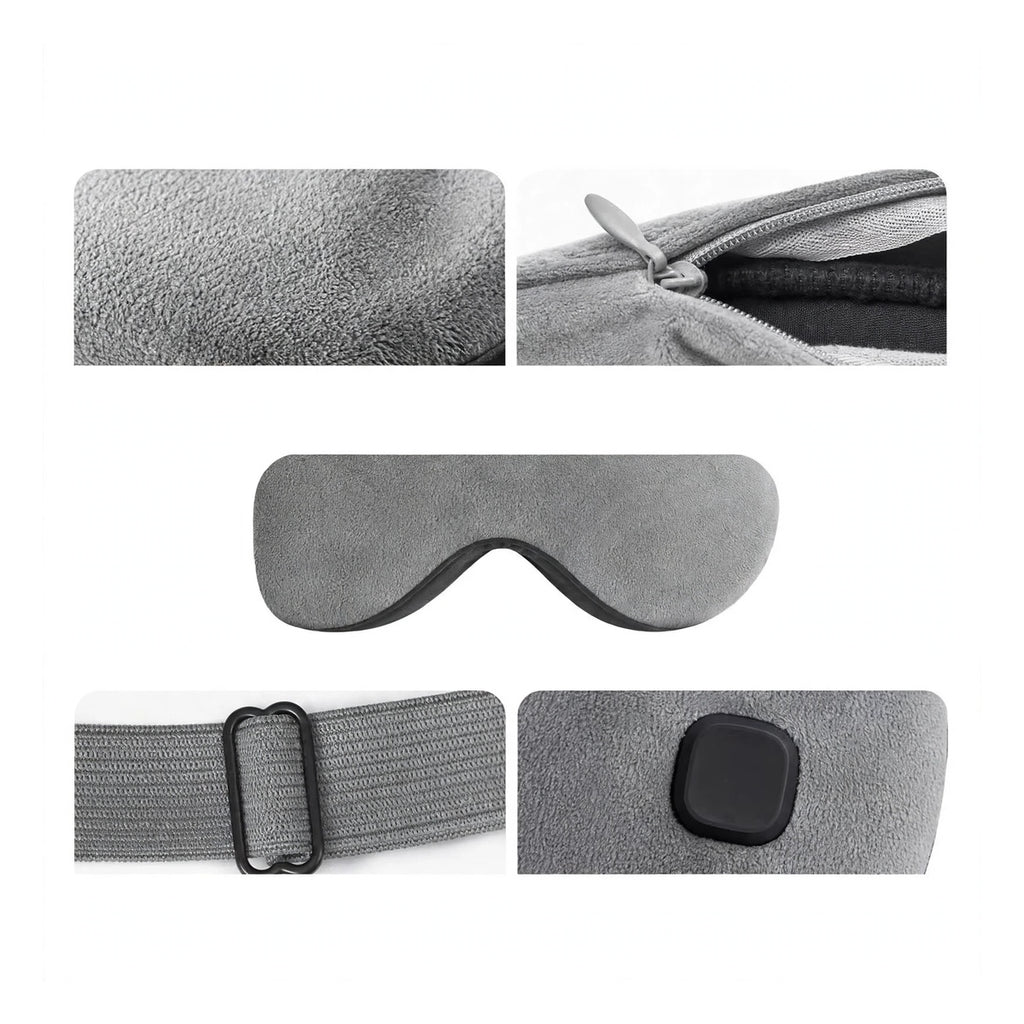 Heated Sleep Mask - Cordless Eye Mask - 3 Heat Levels - 1000mAh - Eye Relaxation