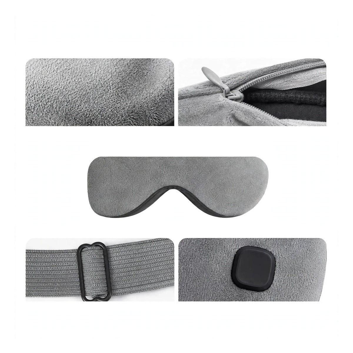 Heated Sleep Mask - Cordless Eye Mask - 3 Heat Levels - 1000mAh - Eye Relaxation