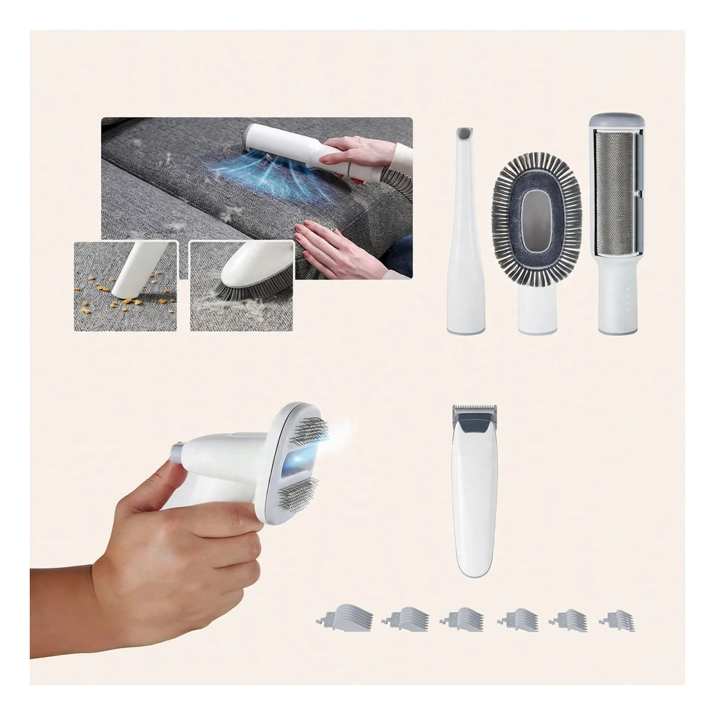 Grooming Vacuum 5-in-1 - 10000Pa Strong Suction - Professional Clippers for Dogs Cats and Other Animals