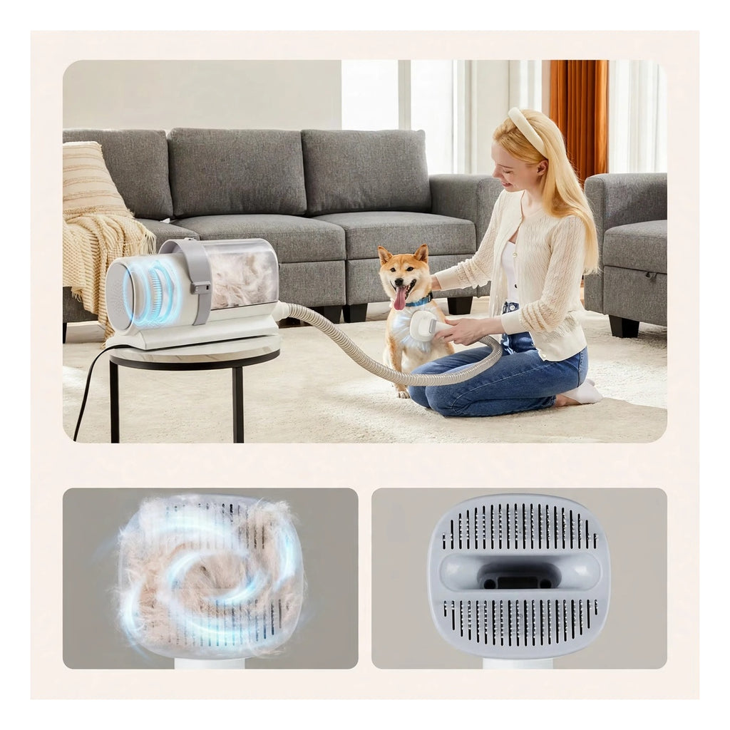 Grooming Vacuum 5-in-1 - 10000Pa Strong Suction - Professional Clippers for Dogs Cats and Other Animals
