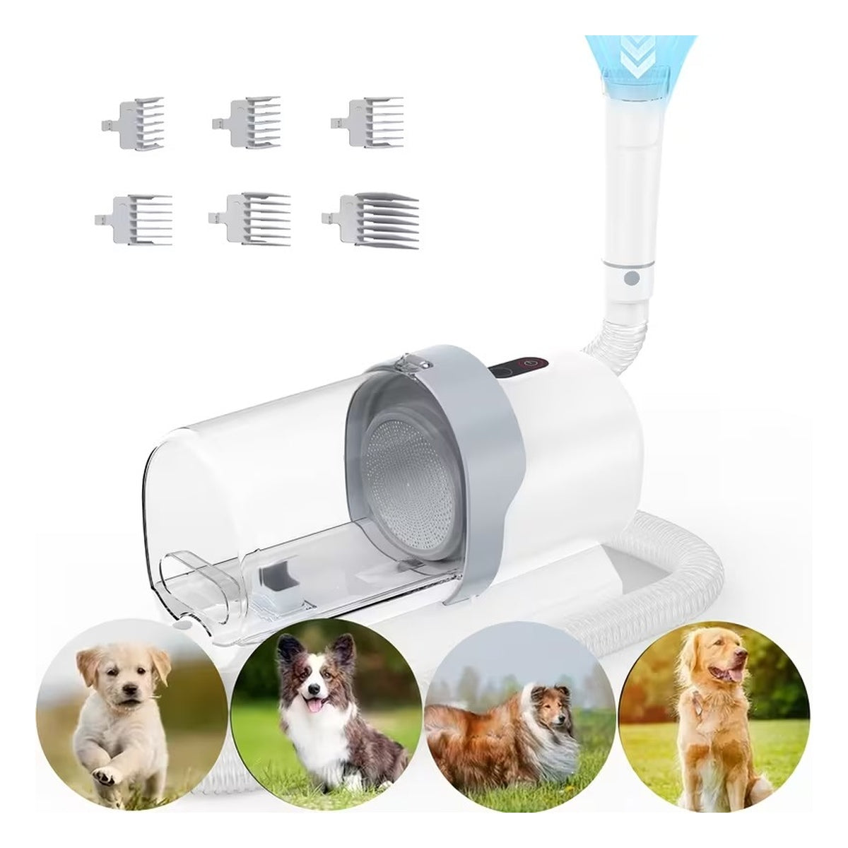 Grooming Vacuum 5-in-1 - 10000Pa Strong Suction - Professional Clippers for Dogs Cats and Other Animals