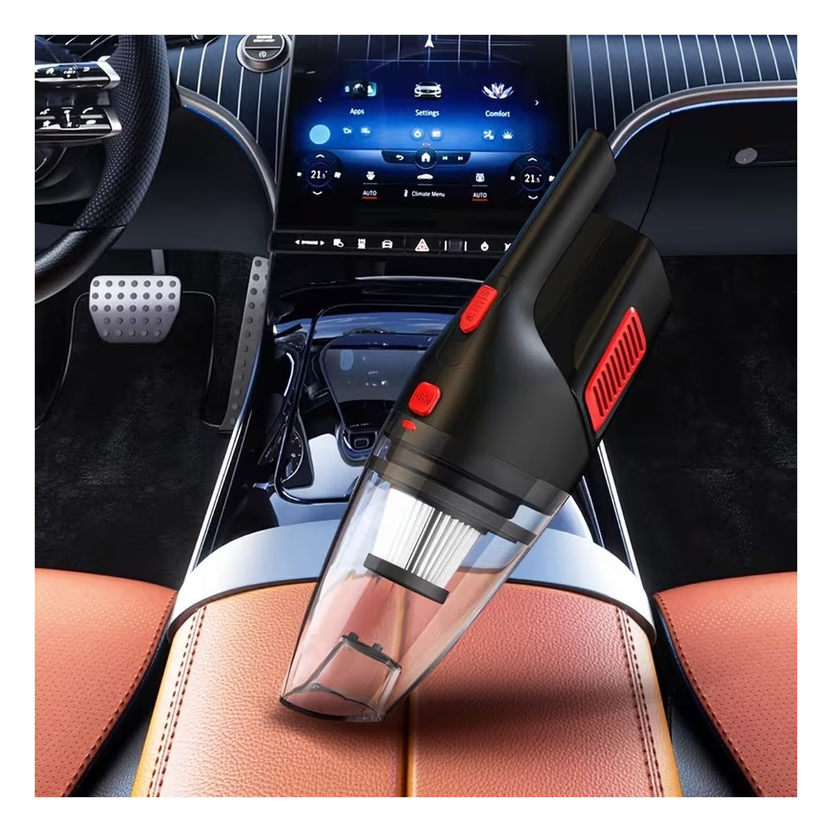 Wireless Handheld Car Vacuum Cleaner - Powerful Suction Mini Dust Collector - USB Charging Portable Vacuum for Car, RV, Home, Office & Kitchen