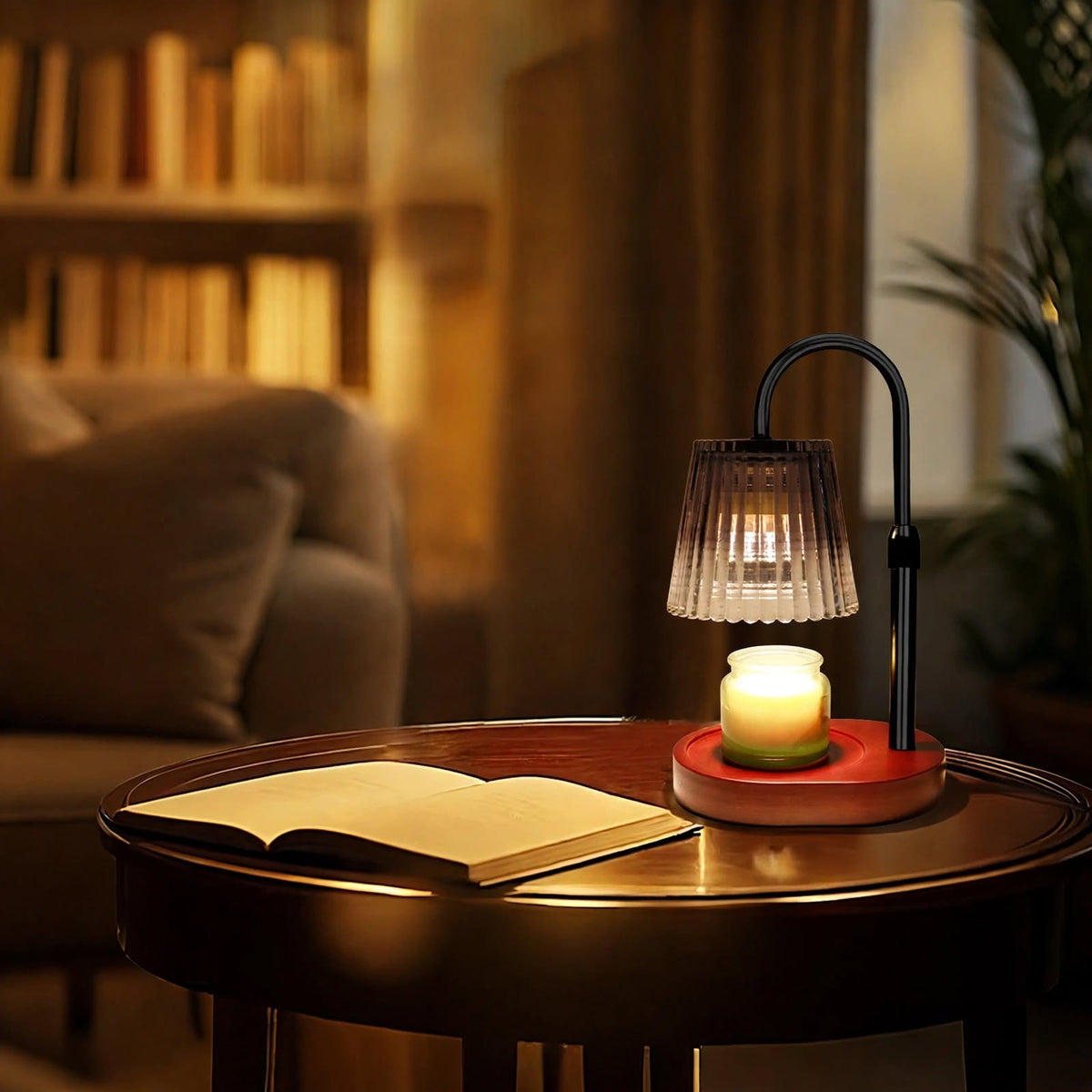 Aoibox Candle Warmer Lamp with Timer - Dimmable Electric Wickless Candle Warmer Light, Height Adjustable