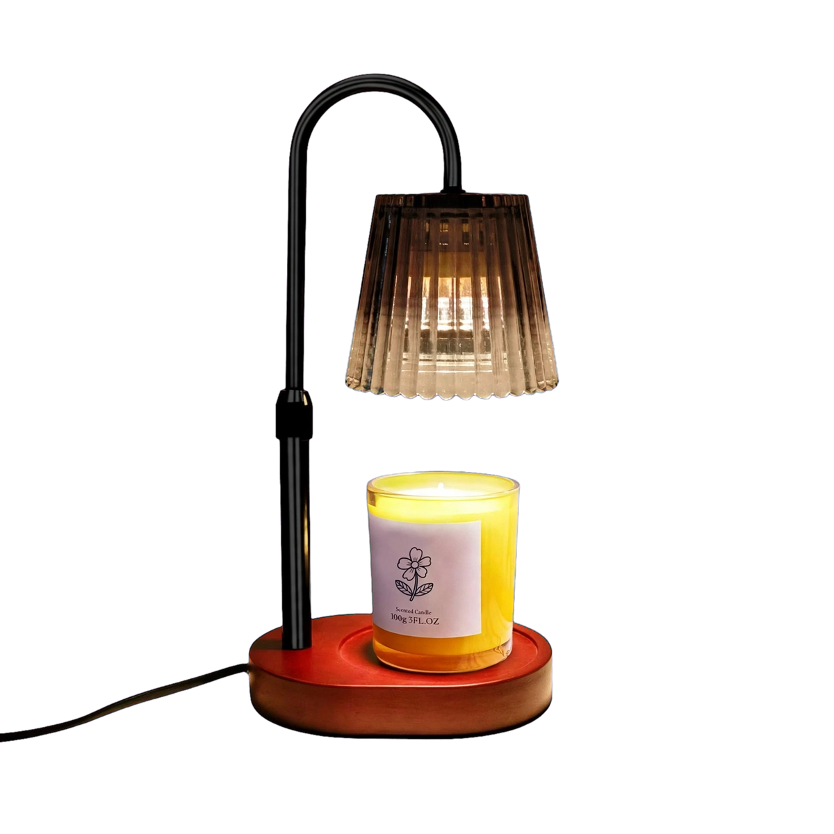Aoibox Candle Warmer Lamp with Timer - Dimmable Electric Wickless Candle Warmer Light, Height Adjustable