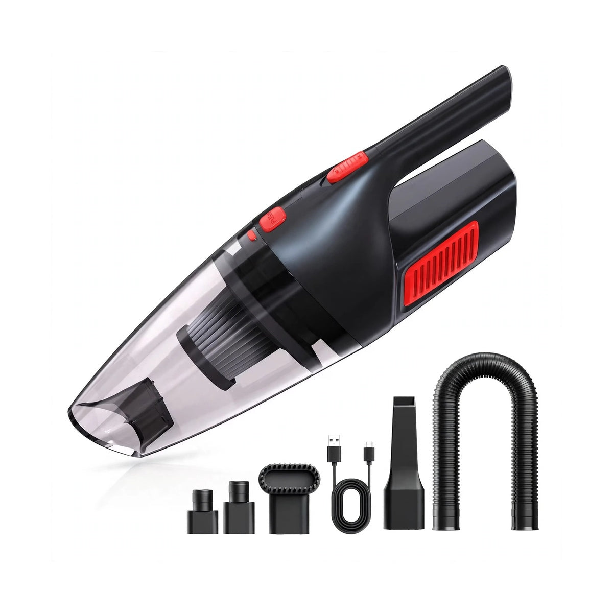 Wireless Handheld Car Vacuum Cleaner - Powerful Suction Mini Dust Collector - USB Charging Portable Vacuum for Car, RV, Home, Office & Kitchen