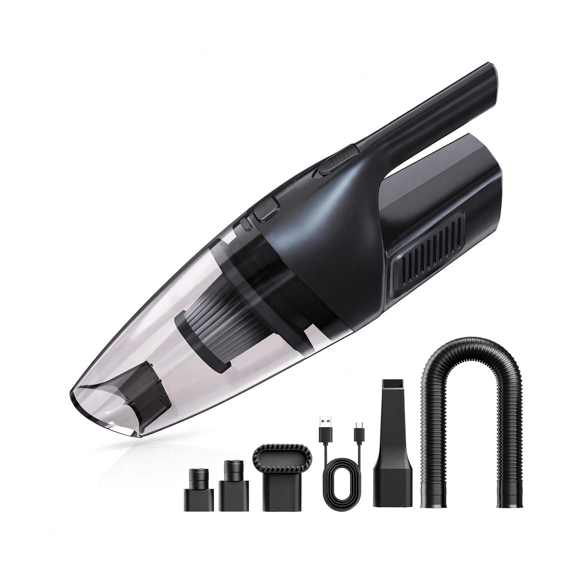 Wireless Handheld Car Vacuum Cleaner - Powerful Suction Mini Dust Collector - USB Charging Portable Vacuum for Car, RV, Home, Office & Kitchen