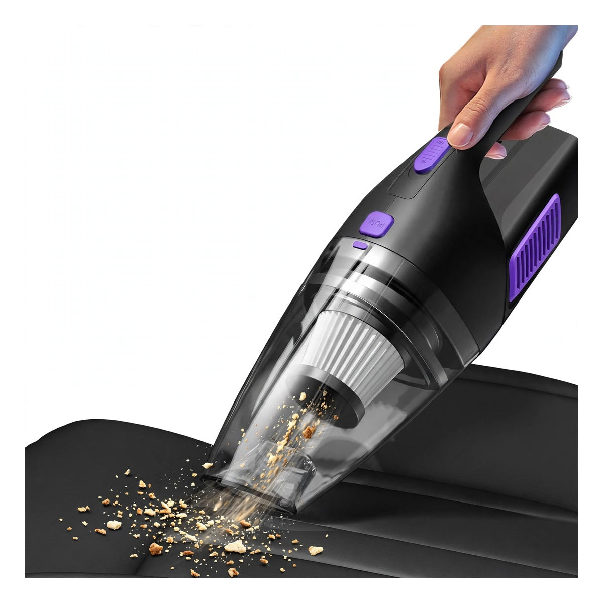 Wireless Handheld Car Vacuum Cleaner - Powerful Suction Mini Dust Collector - USB Charging Portable Vacuum for Car, RV, Home, Office & Kitchen