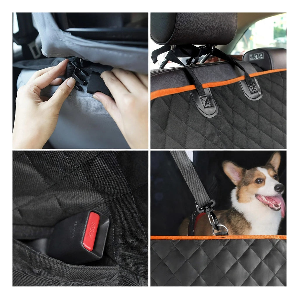 Dog Car Seat Cover - Pet Hammock - Side Flaps - Scratchproof - Non-Slip