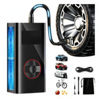 Cordless Tire Inflator Air Compressor 200PSI - LCD Gauge - Bike Car Motorcycle Ball