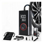 Cordless Tire Inflator Air Compressor 200PSI - LCD Gauge - Bike Car Motorcycle Ball