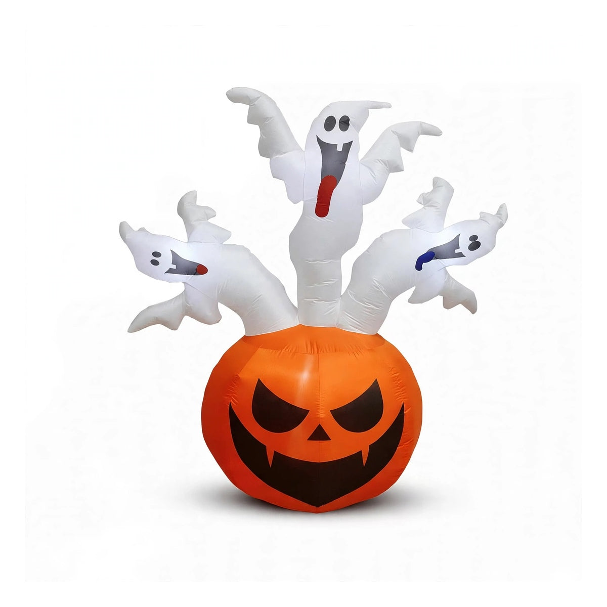 6FT Halloween Inflatable - 3 Ghosts in Pumpkin - LEDs - Yard Decor