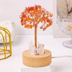 Joy and Abundance Light-Up Crystal Tree Lamp - Citrine Money Tree with LED Lights