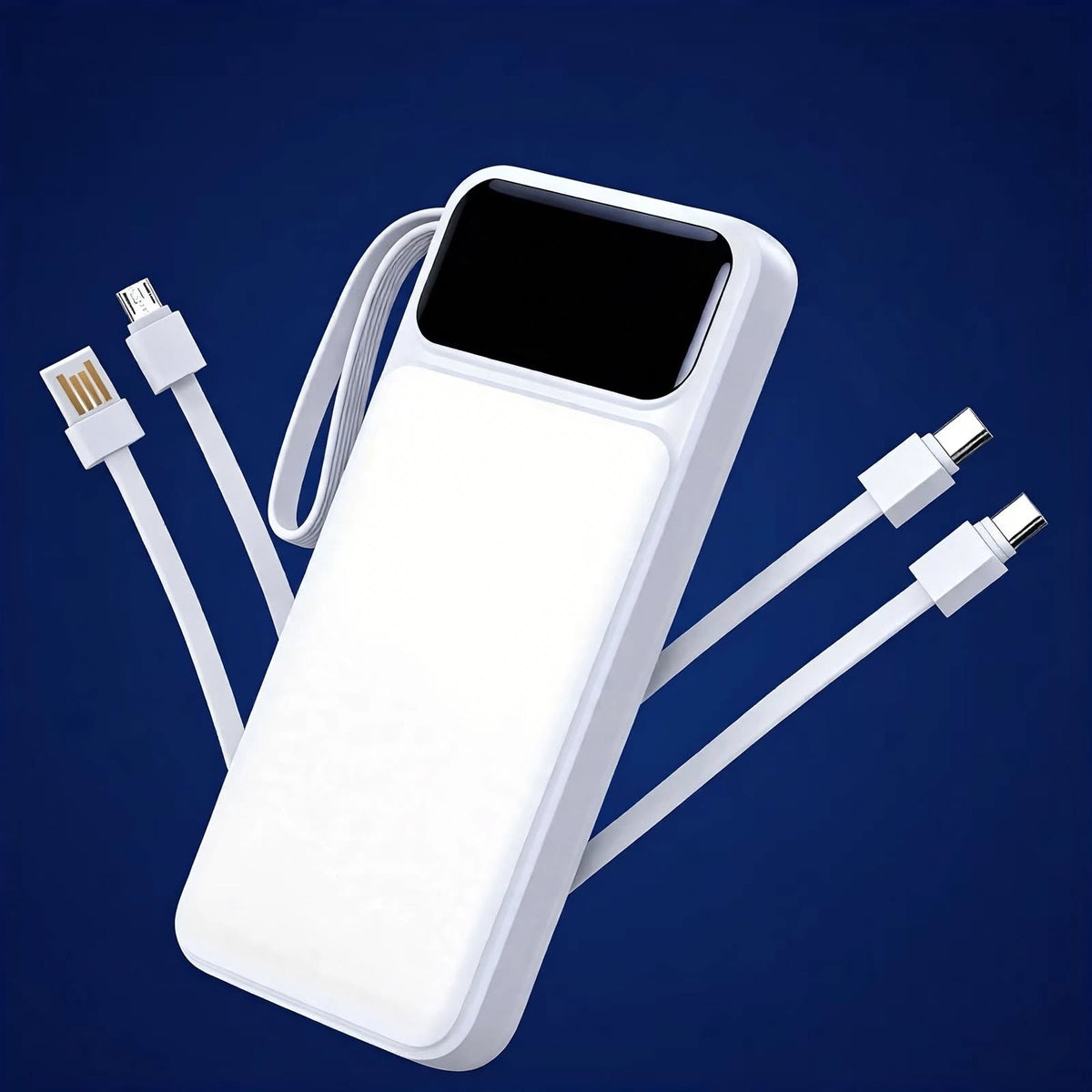 20000mAh Power Bank 20W Fast Charging - Built-in 4 Cables - USB-C