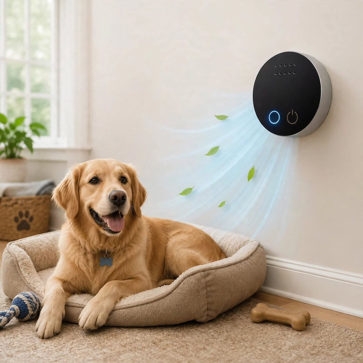 Pet Odor Eliminator Device - For Litter Box, Bathroom, Trash Can