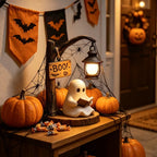 Halloween Ghost Lamp - Cute BOO Ghost Reading Book Table Lamp with Lantern