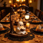 Halloween Ghost Lamp - Cute BOO Ghost Reading Book Table Lamp with Lantern