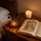 Halloween Witch Table Lamp Spooky Desk Decor Light