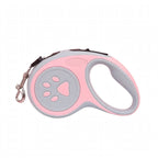 Retractable Dog Leash 3m - Paw Print Design - Automatic - For Small Dogs