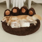 Coffee Bear Paw Pet Bed - Calming Donut - Dog & Cat Cuddler