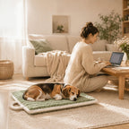 Machine Washable Dog Bed Mat - Plush Quilted - Portable