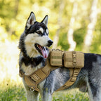 3Pcs Tactical Dog Harness Pouch Set - Molle Pouches + Bottle Holder