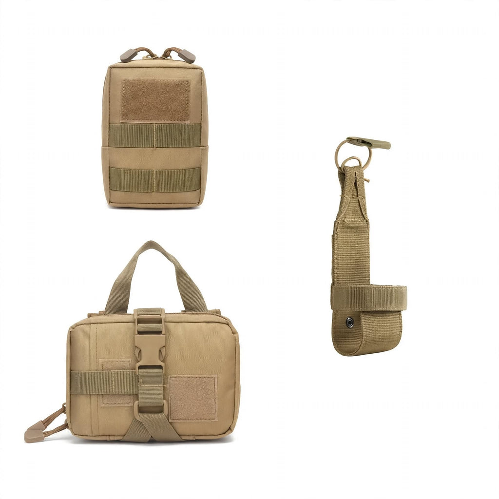 3Pcs Tactical Dog Harness Pouch Set - Molle Pouches + Bottle Holder