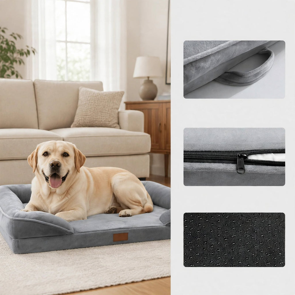 High Support Pet Sofa Bed - Orthopedic - Removable Washable
