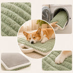 Machine Washable Dog Bed Mat - Plush Quilted - Portable
