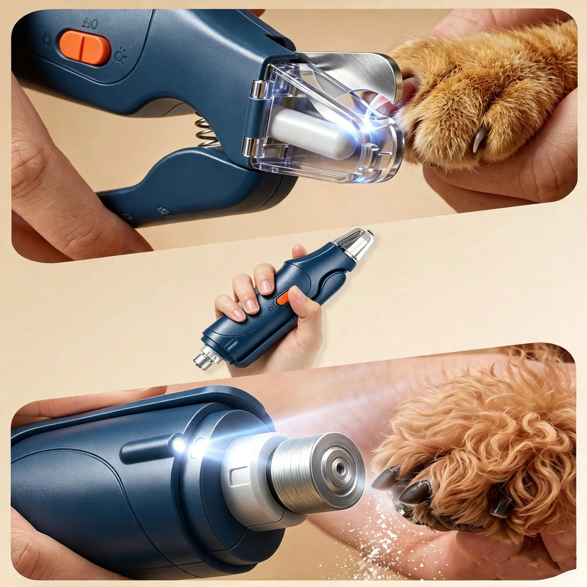 2-in-1 Pet Nail Clipper - Trimmer and Grinder - For Dogs and Cats