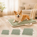 Machine Washable Dog Bed Mat - Plush Quilted - Portable