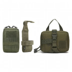 3Pcs Tactical Dog Harness Pouch Set - Molle Pouches + Bottle Holder