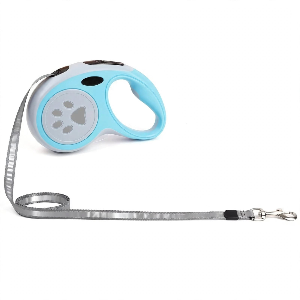 Retractable Dog Leash 3m - Paw Print Design - Automatic - For Small Dogs