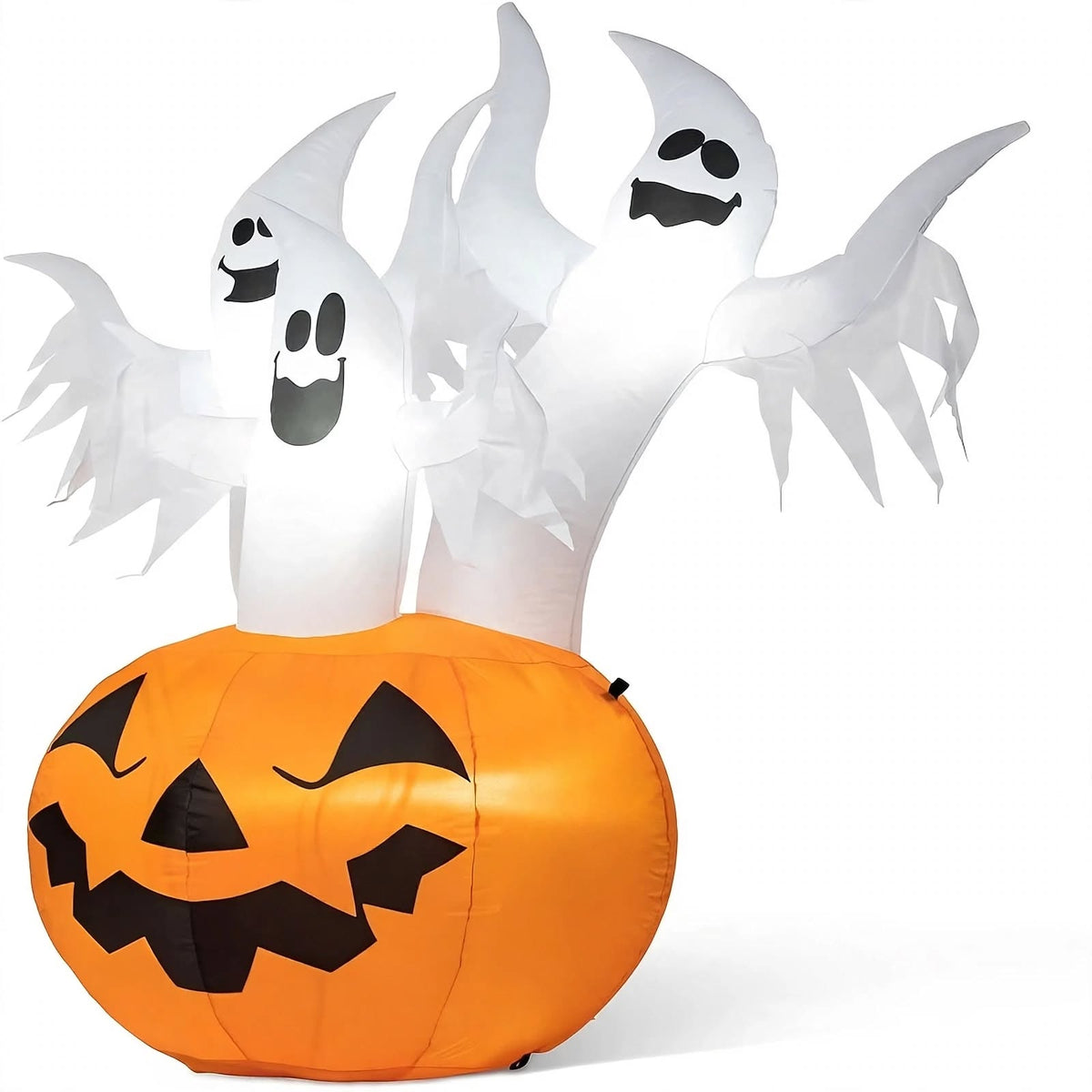 6FT Halloween Inflatable - 3 Ghosts in Pumpkin - LEDs - Yard Decor