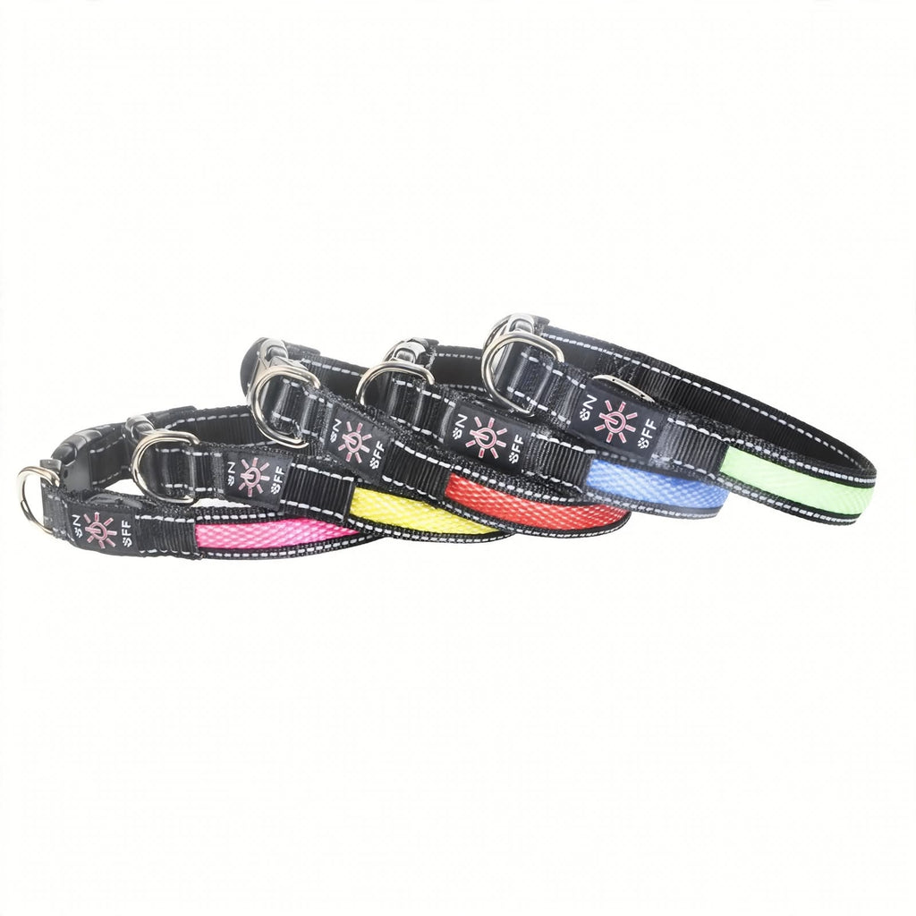 LED Dog Collar - Light Up - USB Rechargeable - Adjustable