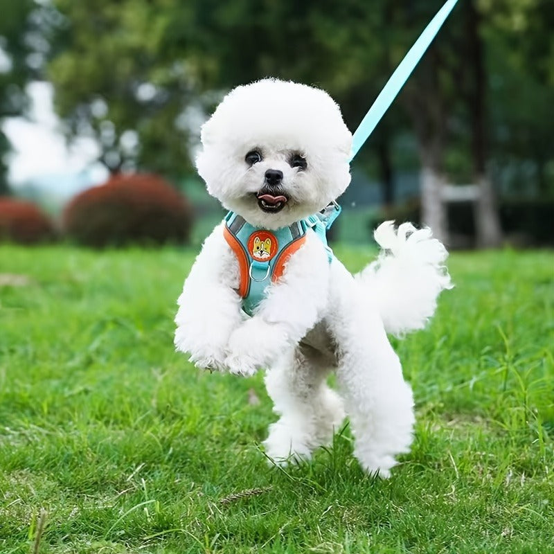 Reflective Dog Harness and Leash Set - Adjustable Breathable Vest