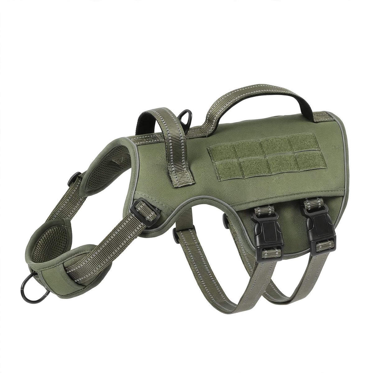 Tactical Dog Harness - No Pull Adjustable Reflective Vest - Large Dogs