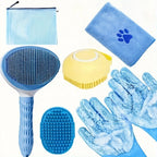 6pcs Pet Grooming Kit - Brush, Towel, Gloves - Dog & Cat