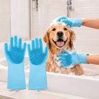 6pcs Pet Grooming Kit - Brush, Towel, Gloves - Dog & Cat