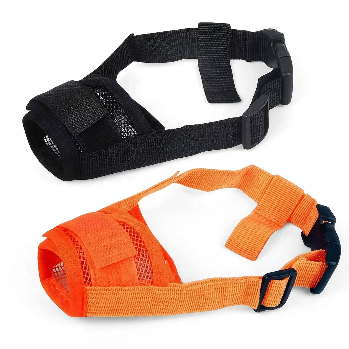 Mesh Dog Muzzle 2pcs - Breathable - Adjustable - Anti Chew