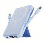 10000mAh Magnetic Power Bank - 22.5W PD Super Fast Charging - 15W Wireless - Built-in 2 Cables - Stand - Digital Display - Travel
