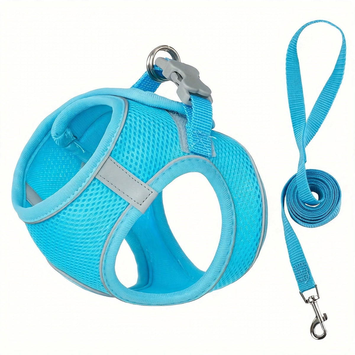 Reflective Dog Harness and Leash Set - Breathable Mesh - Adjustable
