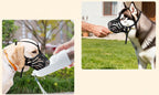 Soft Silicone Dog Muzzle - Adjustable Basket - Breathable - Black