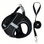 Reflective Dog Harness and Leash Set - Breathable Mesh - Adjustable