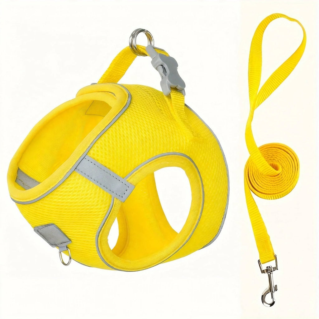 Reflective Dog Harness and Leash Set - Breathable Mesh - Adjustable