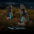 Reflective Double Dog Leash - 2 Traffic Handles - Bungee - No Tangle