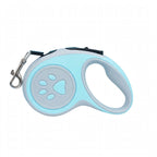 Retractable Dog Leash 3m - Paw Print Design - Automatic - For Small Dogs