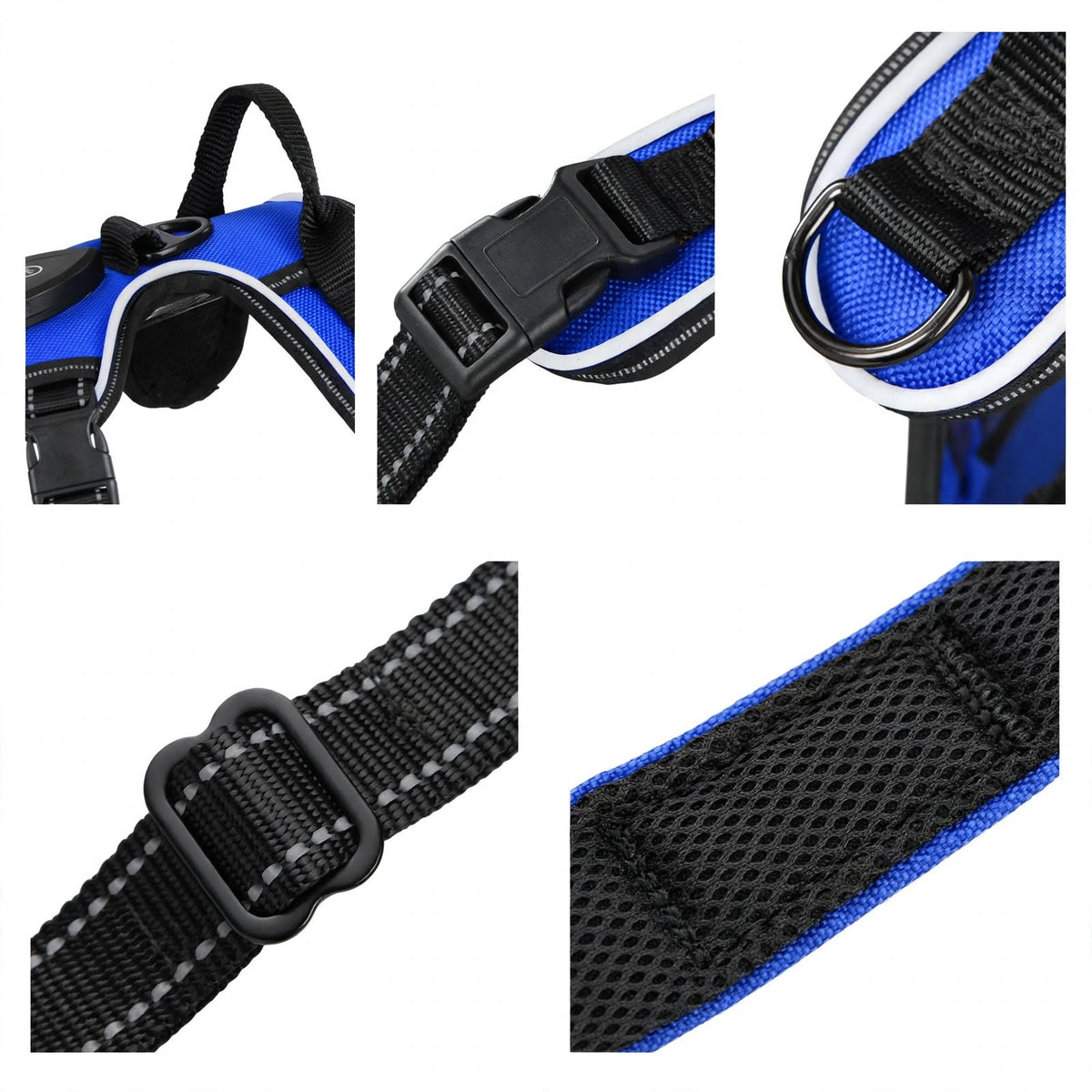 LED Dog Harness - Rechargeable Light Up Harness - 2Pcs Set