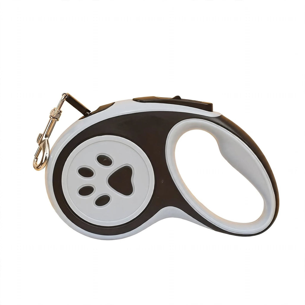 Retractable Dog Leash 3m - Paw Print Design - Automatic - For Small Dogs